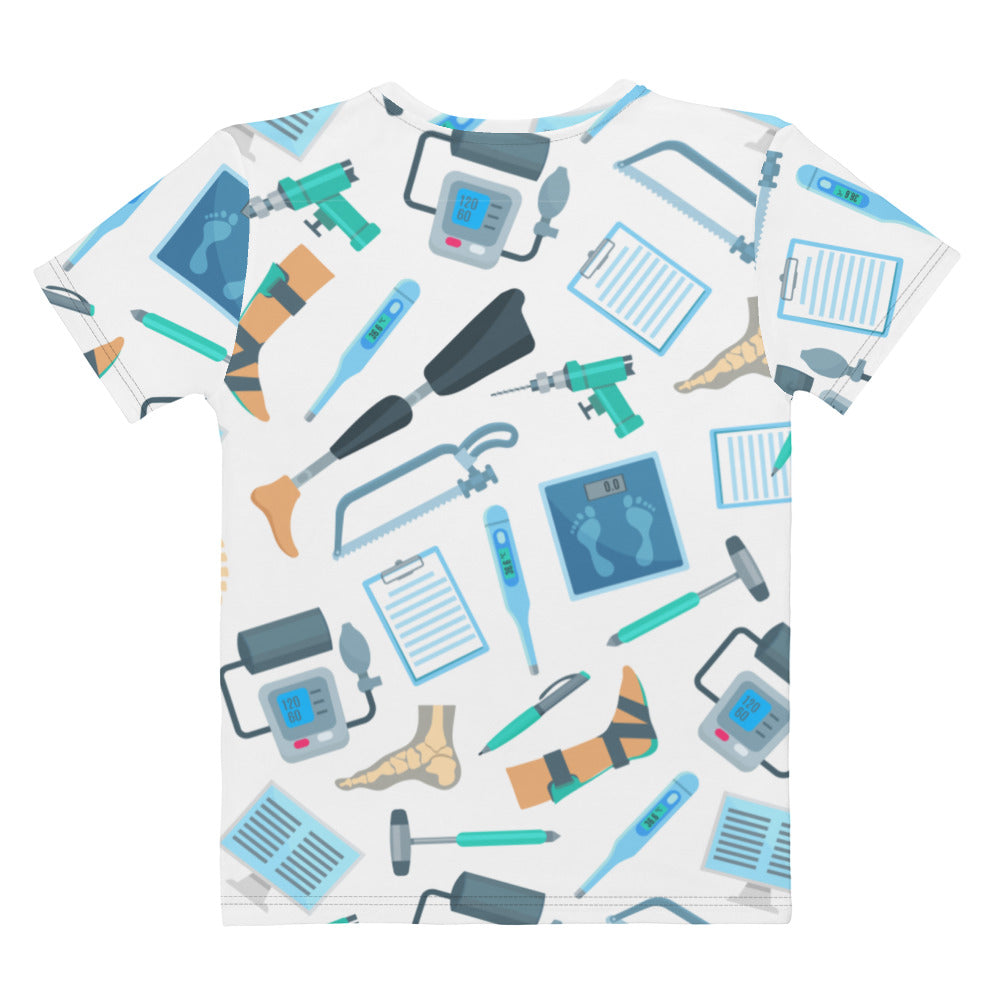 Women's All-Over Print Tee: Ortho Background