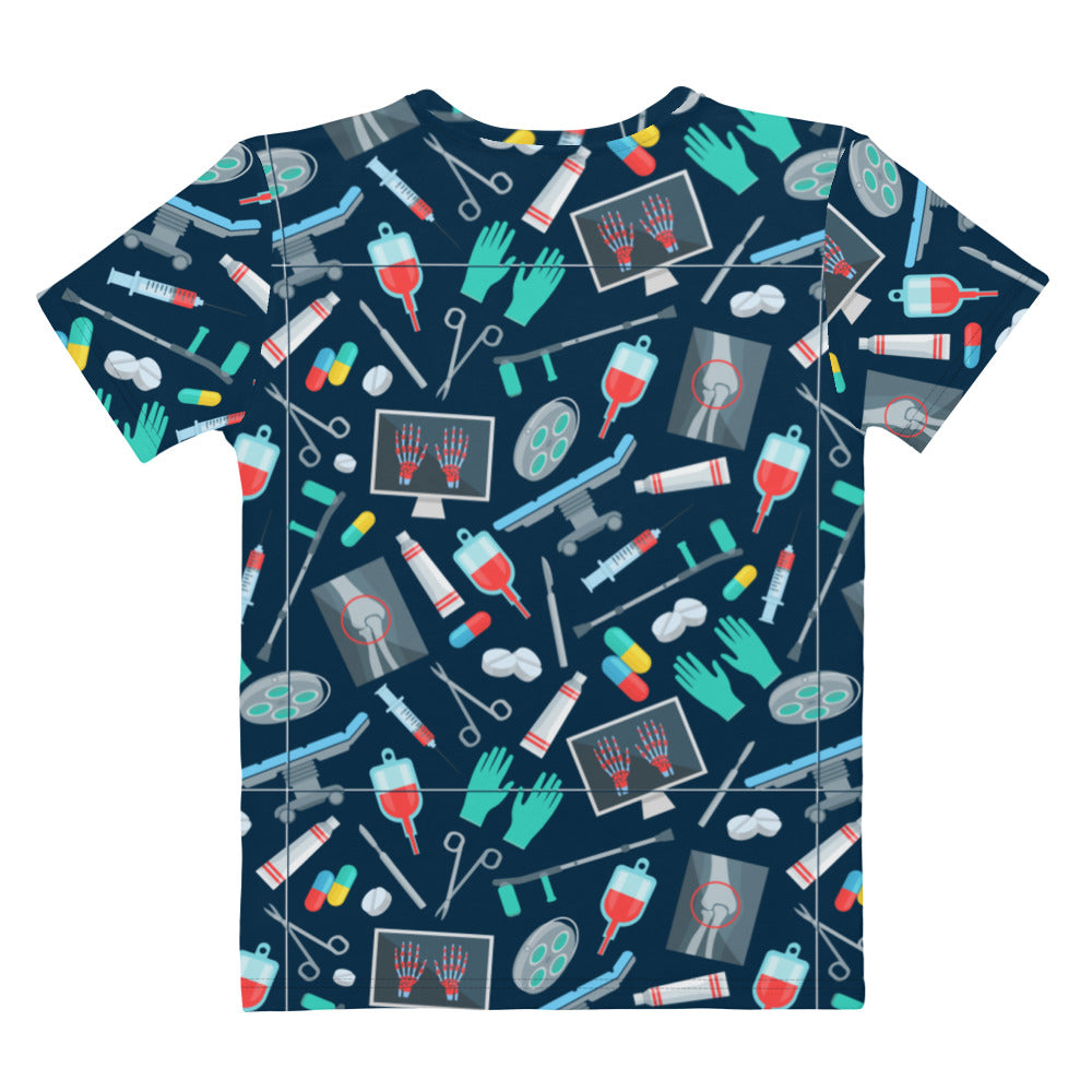 Women's All-Over Print Tee: Surgery Background